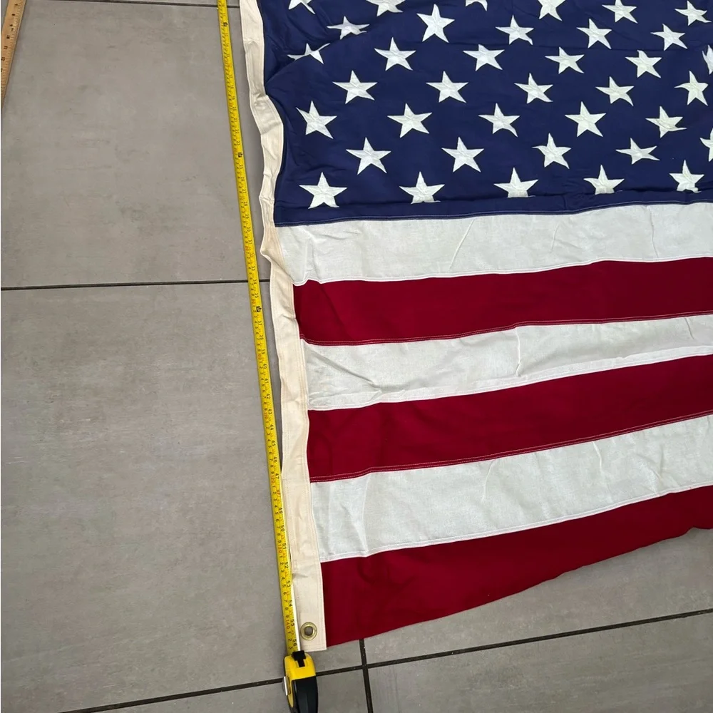 Vintage 5x8 American Flag 🇺🇸 Valley Forge 100% Cotton Made in USA